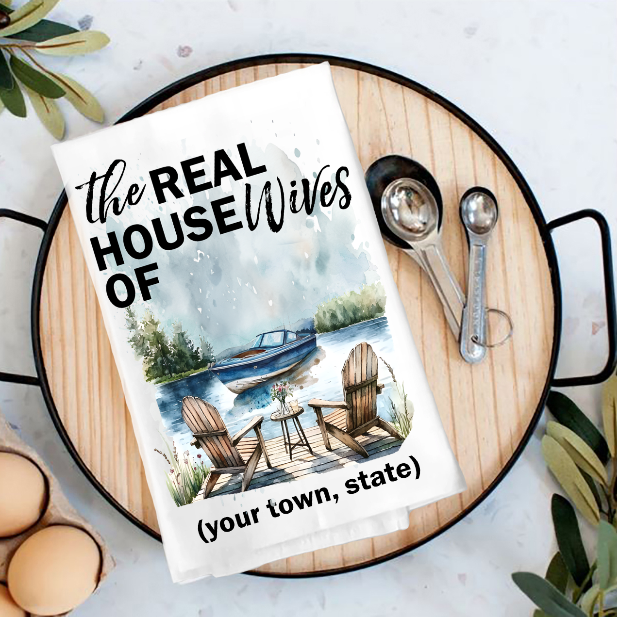 Lake Boats The Real Housewives of Tea Towel