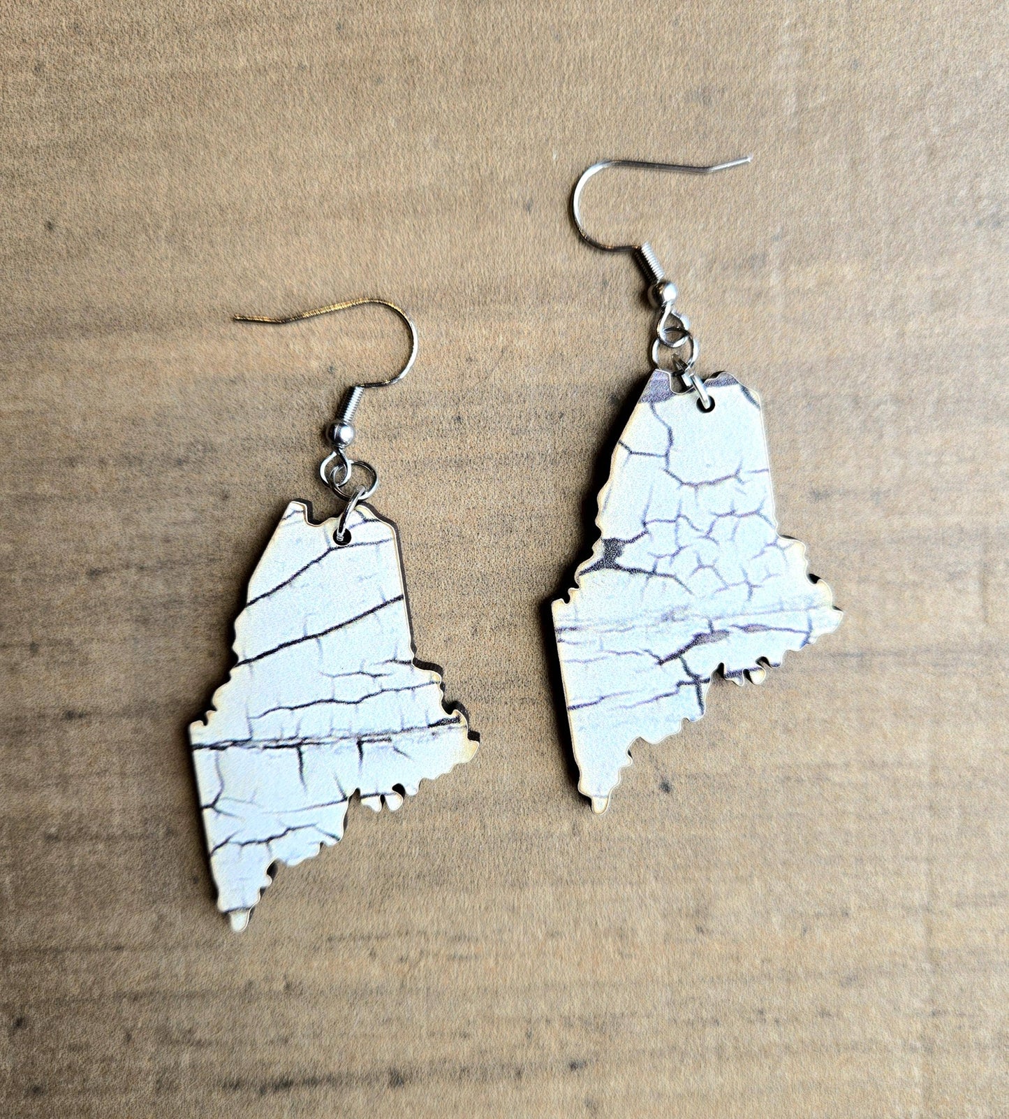 Maine Rustic Birch Tree Print Necklace or Earrings