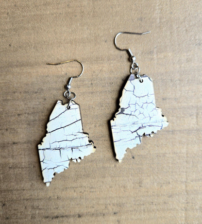 Maine Rustic Birch Tree Print Necklace or Earrings
