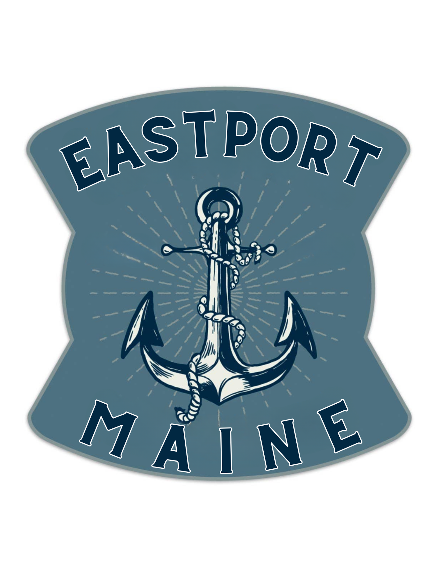 Eastport, Maine Anchor Mini Sticker