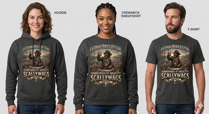 PRE-ORDER Adult Eastport Pirate Festival Shirts, Crewnecks & Hoodies-SALE
