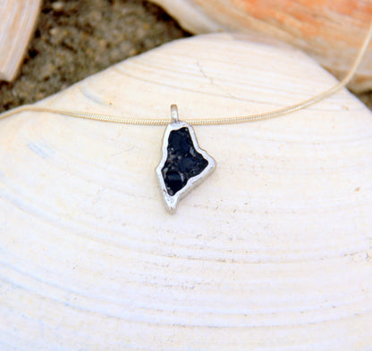 Maine Shellware Mini Shape of Maine Pendant