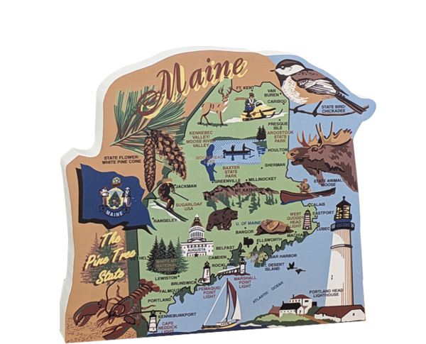 Cat's Meow State Map Maine