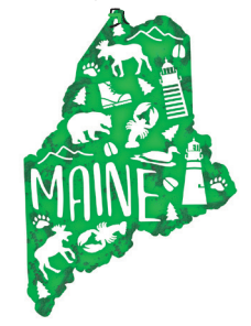 Maine Laser Cut Metal Magnets
