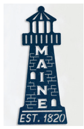 Maine Laser Cut Metal Magnets