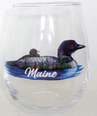 Maine Loon Wine Glass-small