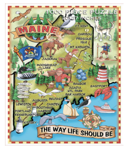 Maine Map 1000 piece Puzzle