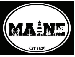 Maine Oval Decals