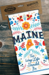 Maine Folk Art Tea Towel