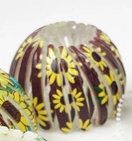 Sunflower Print Bird Nest Magic Hair Bun Clip