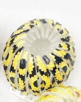 Sunflower Print Bird Nest Magic Hair Bun Clip