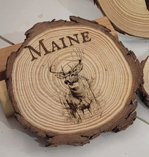 Maine Wood Slices with Images
