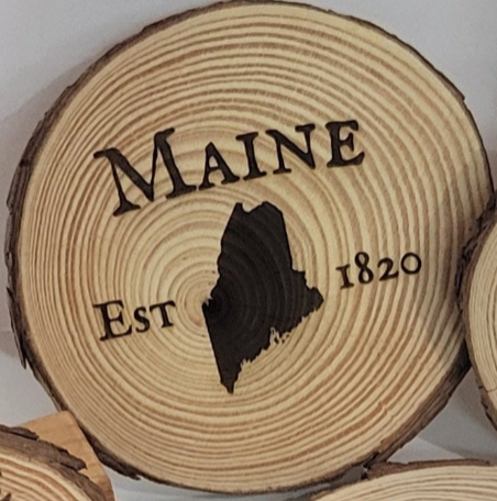 Maine Wood Slices with Images
