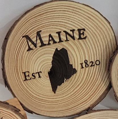 Maine Wood Slices with Images