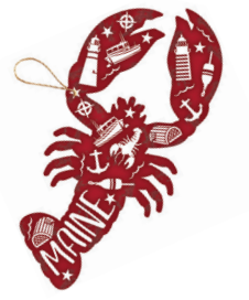 Maine Laser Cut Metal Ornaments