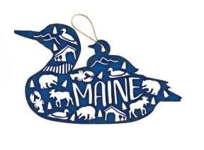 Maine Laser Cut Metal Ornaments
