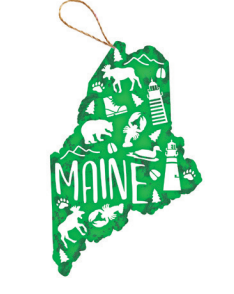 Maine Laser Cut Metal Ornaments