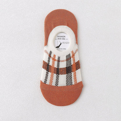 Lattice No Show Socks Women's Cotton For Flats