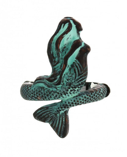 Burnished Silver Mermaid Metal Stretch Ring