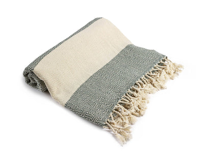 Aegean Concept Turkish Beach Towel, Quick-Dry, Baby Blue
