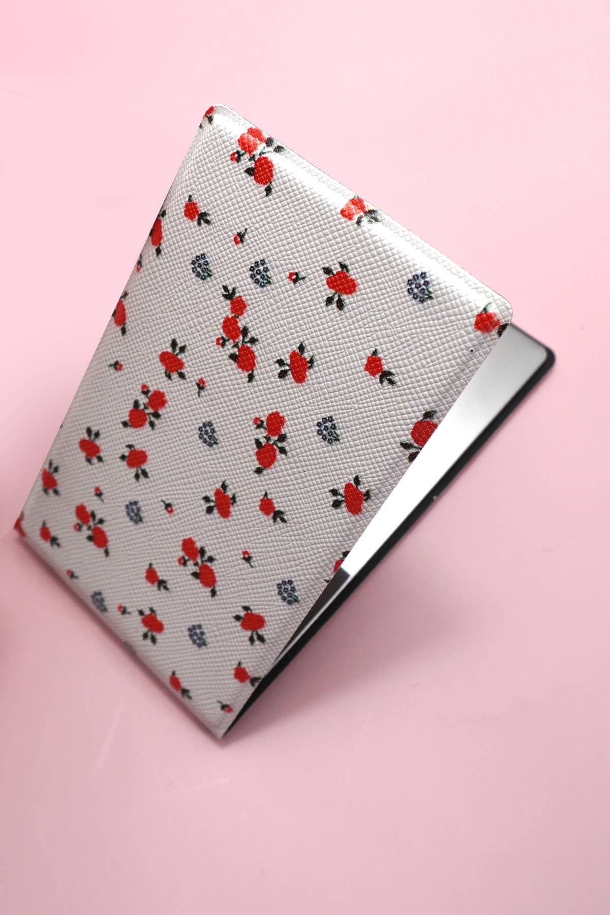 TRAVEL POCKET COMPACT HANDHELD FLOWER MIRROR