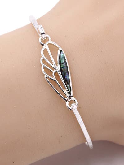 2mm Abalone Smaller Dragonfly Wing Casting Bangle