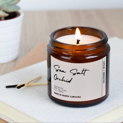 Sea Salt Orchid -  Organic Soy Candle - White Currant - Organic Soy Candle - Year Round