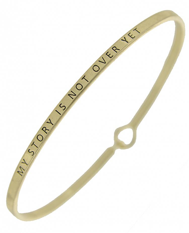 FR3178 MY STORY IS NOT OVER YET 3mm Message Bangle