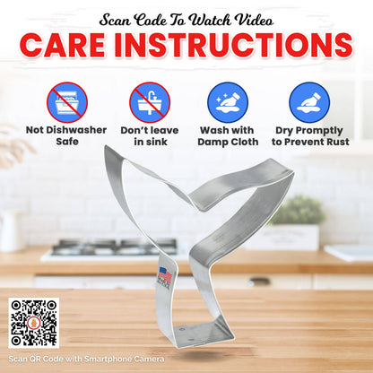 Whale Mermaid Tail Cookie Cutter 3.75"