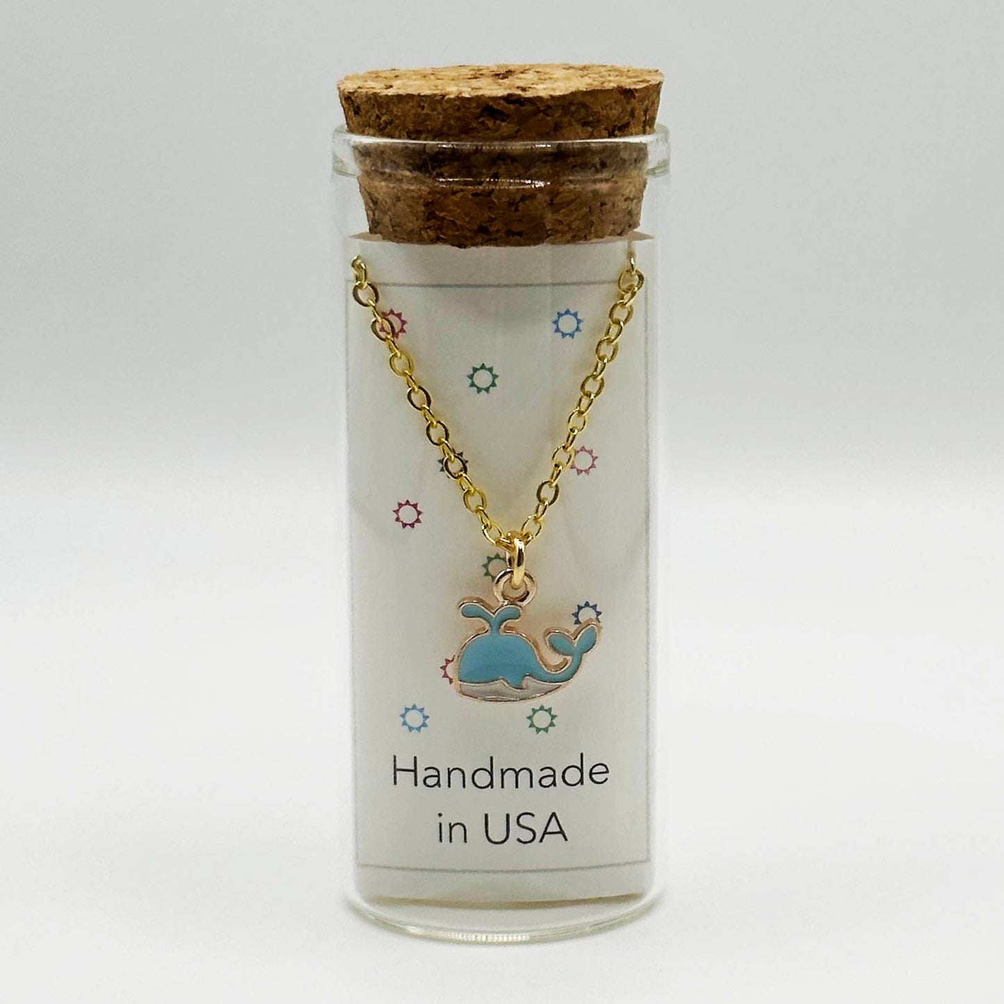 Under The Sea Charm Necklace in a Bottle - 16 Inch