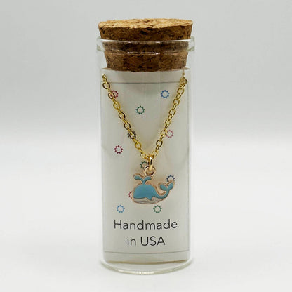Under The Sea Charm Necklace in a Bottle - 16 Inch