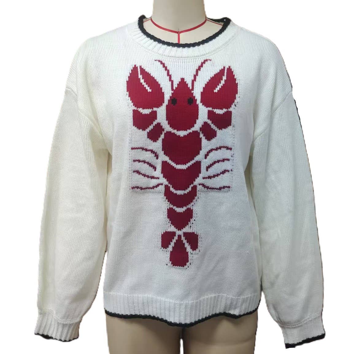 Lobster Pullover Knit Sweater