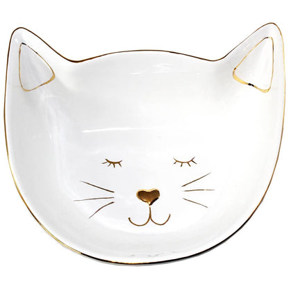 Happy Cat Bowl White