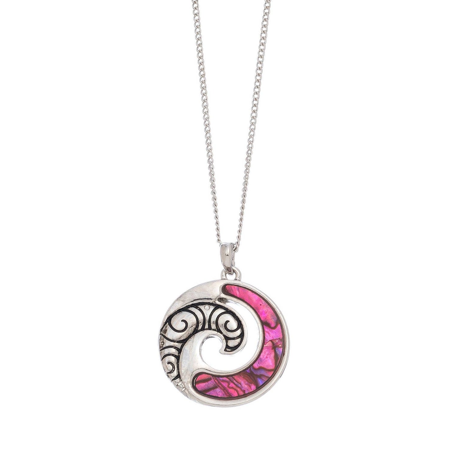 - Abalone Shell Wave Pendant Necklace Beach Jewelry