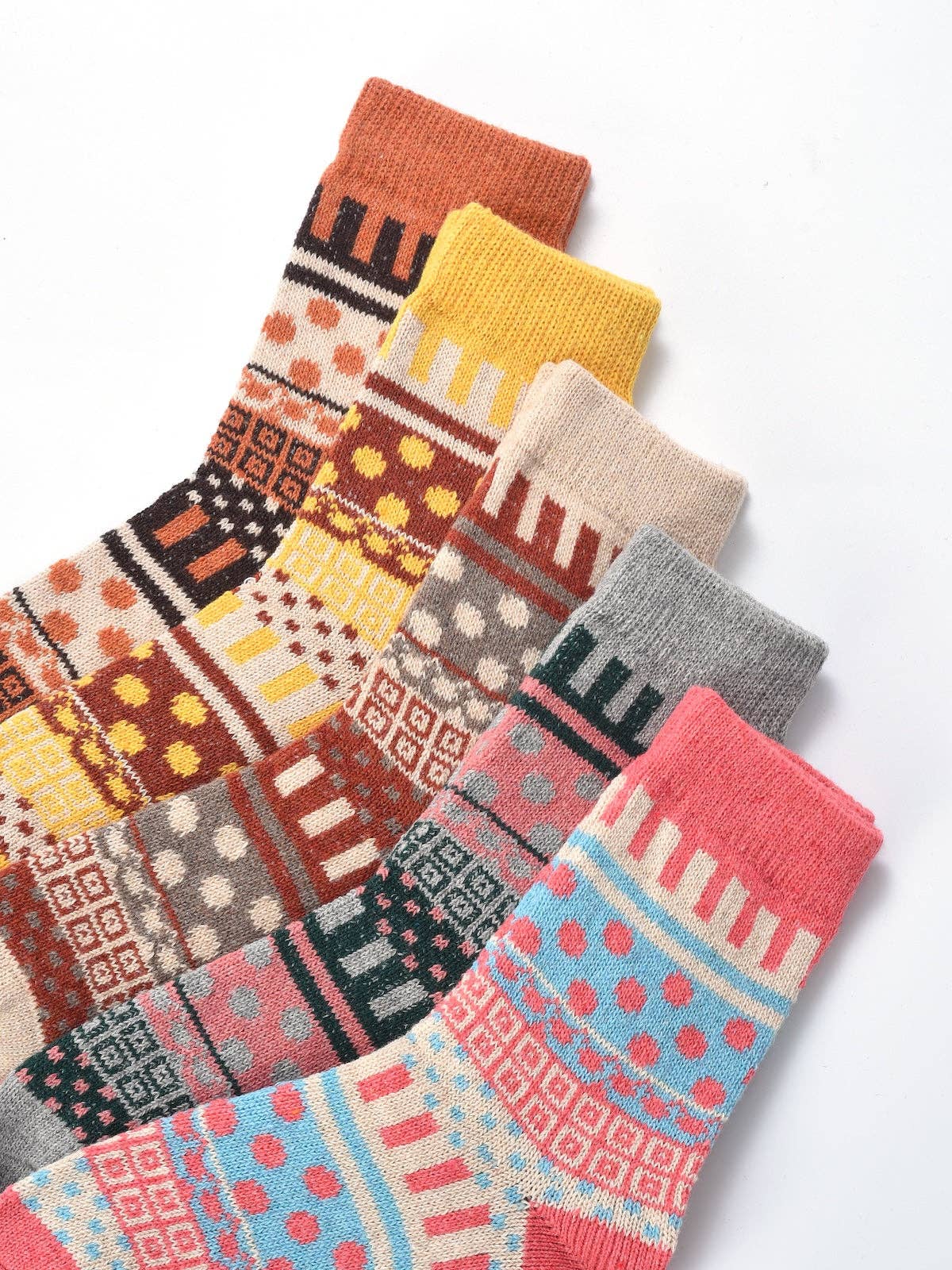 Rufia - 1 Pair of Bohemian Wool-Blend Socks