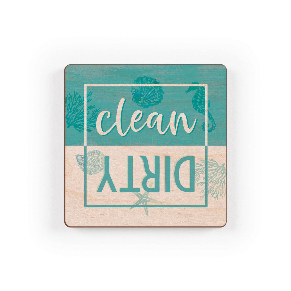 Clean/Dirty Maple Veneer Magnet
