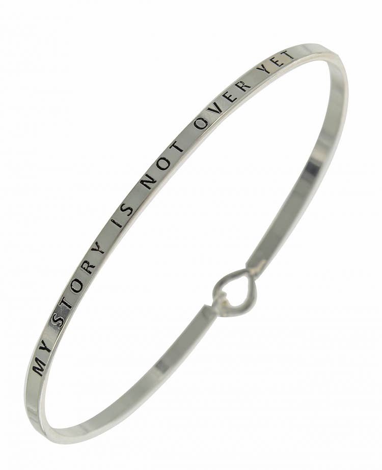 FR3178 MY STORY IS NOT OVER YET 3mm Message Bangle