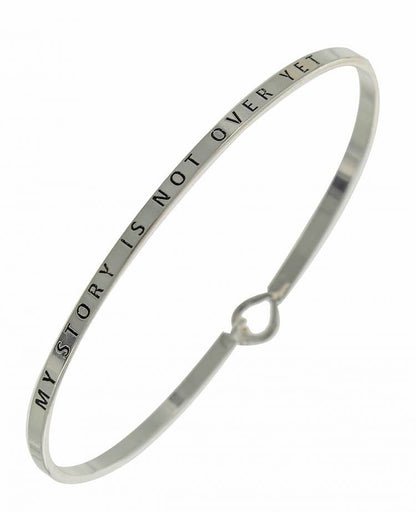 FR3178 MY STORY IS NOT OVER YET 3mm Message Bangle