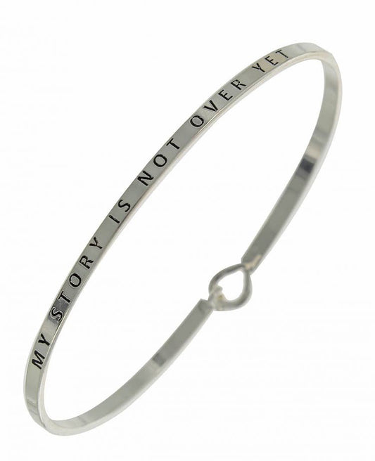 FR3178 MY STORY IS NOT OVER YET 3mm Message Bangle