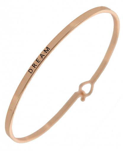 DREAM 3mm Inspired Message Bangle