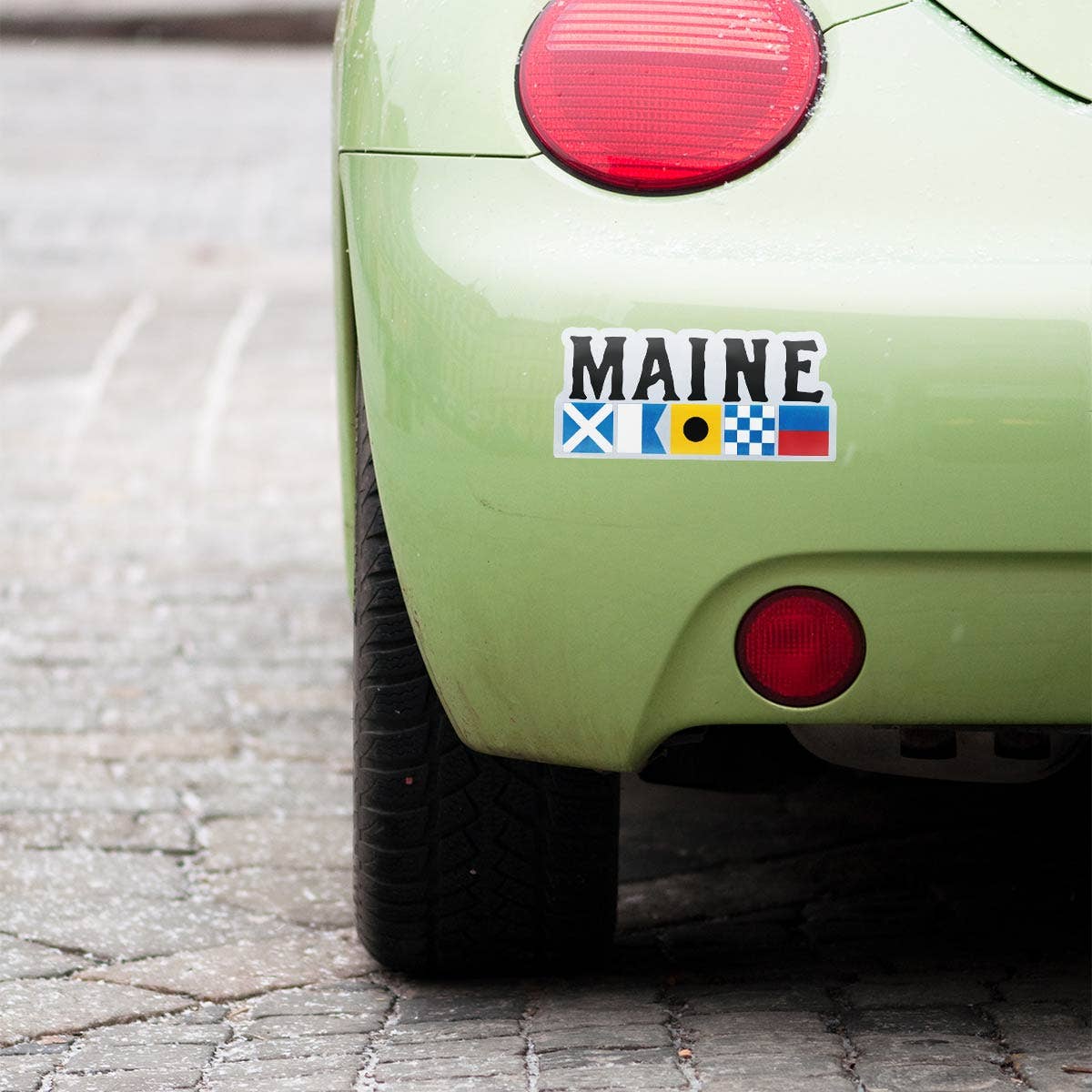Maine Nautical Flags Large Vinyl Bumper Sticker