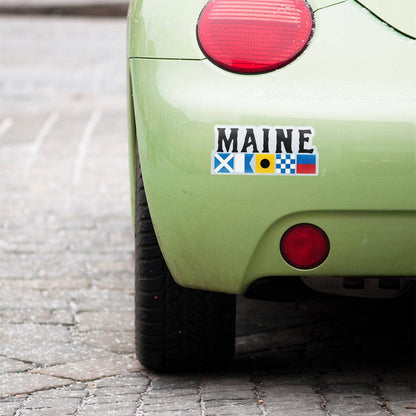 Maine Nautical Flags Large Vinyl Bumper Sticker