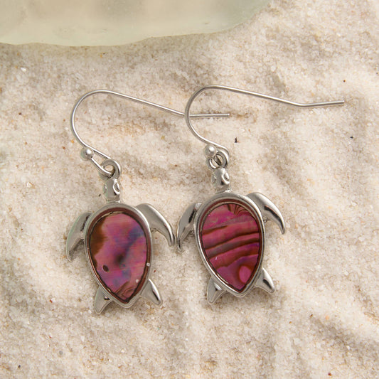 Abalone Sea Turtle Earrings