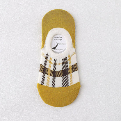 Lattice No Show Socks Women's Cotton For Flats
