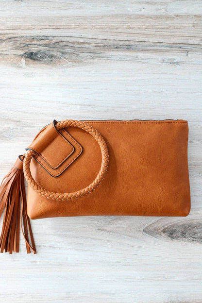 Sage Soft Vegan Leather Wristlet/Clutch