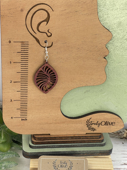 Stylish Geometric Wood Earrings