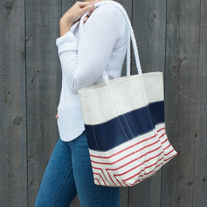 Red Mariner Stripe Medium Tote