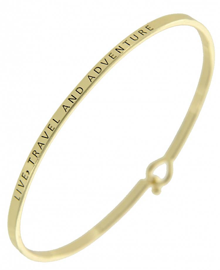 LIVE TRAVEL AND ADVENTURE 3mm Inspired Bangle