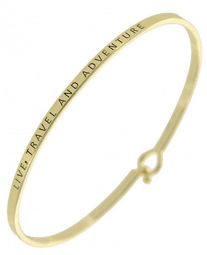 LIVE TRAVEL AND ADVENTURE 3mm Inspired Bangle