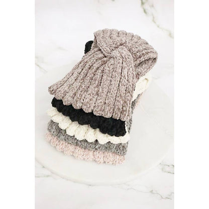 Fuzzy Knitted  Winter Headband